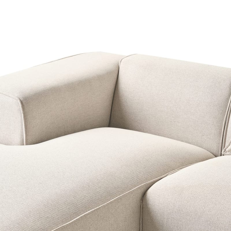 3-sits soffa Dolva - Beige, svart/Högervänd/Polyester - Möbler - Soffa - Divansoffor & schäslongsoffa