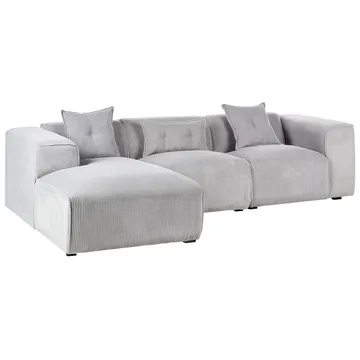 3-sits soffa Dolva - Grå, svart/Högervänd/Manchestertyg - Möbler - Soffa - Modulsoffor - Komplett modulsoffa