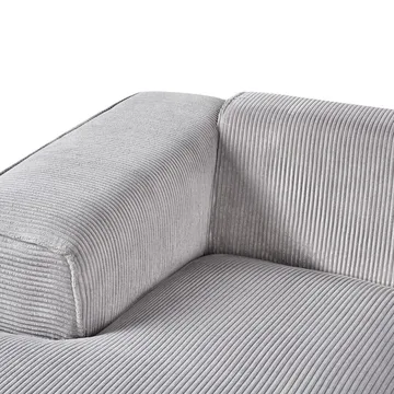 3-sits soffa Dolva - Grå, svart/Högervänd/Manchestertyg - Möbler - Soffa - Modulsoffor - Komplett modulsoffa