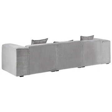 3-sits soffa Dolva - Grå, svart/Högervänd/Manchestertyg - Möbler - Soffa - Modulsoffor - Komplett modulsoffa