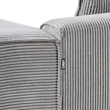 3-sits soffa Dolva - Grå, svart/Högervänd/Manchestertyg - Möbler - Soffa - Modulsoffor - Komplett modulsoffa