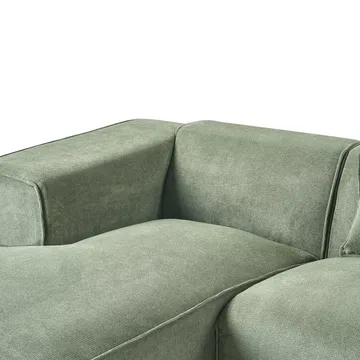3-sits soffa Dolva - Grön, Svart/Högervänd/Chenille - Möbler - Soffa - Modulsoffor - Komplett modulsoffa