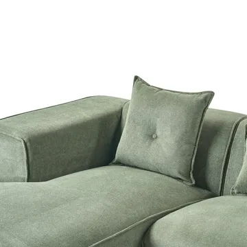 3-sits soffa Dolva - Grön, Svart/Högervänd/Chenille - Möbler - Soffa - Modulsoffor - Komplett modulsoffa