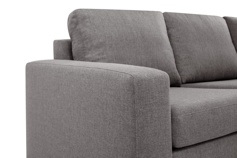 Crazy Limited Edition 4-sits Högervänd L-formad Schäslongsoffa i Tyg - Grå - Möbler - Soffa - Divansoffor & schäslongsoffa - 4 sits soffa med divan