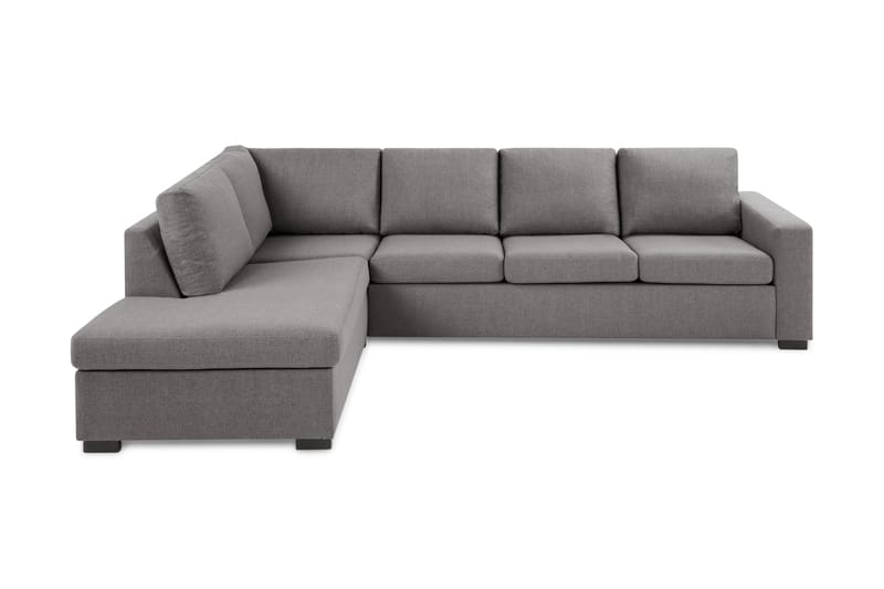 Crazy Limited Edition 4-sits Vänstervänd L-formad Djup Schäslongsoffa i Tyg - Grå - Möbler - Soffa - Divansoffor & schäslongsoffa