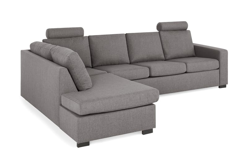 Crazy Limited Edition 4-sits Vänstervänd L-formad Djup Schäslongsoffa i Tyg - Grå - Möbler - Soffa - Divansoffor & schäslongsoffa