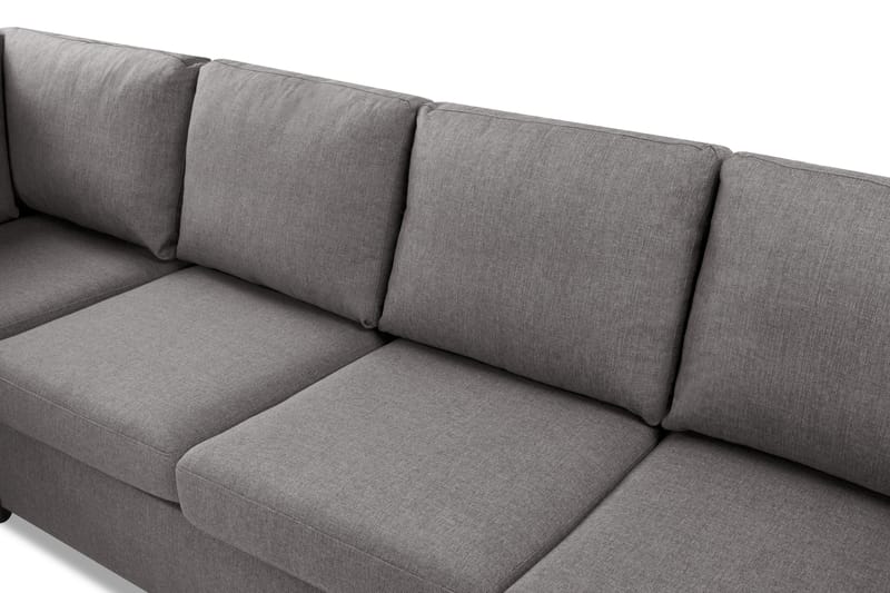 Crazy Limited Edition 4-sits Vänstervänd L-formad Djup Schäslongsoffa i Tyg - Grå - Möbler - Soffa - Divansoffor & schäslongsoffa