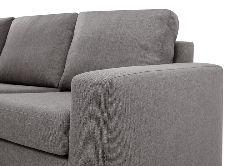 Crazy Limited Edition 4-sits Vänstervänd L-formad Djup Schäslongsoffa i Tyg - Grå - Möbler - Soffa - Divansoffor & schäslongsoffa