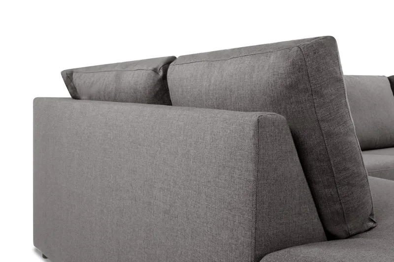 Crazy Limited Edition 4-sits Vänstervänd L-formad Djup Schäslongsoffa i Tyg - Grå - Möbler - Soffa - Divansoffor & schäslongsoffa - 4 sits soffa med divan