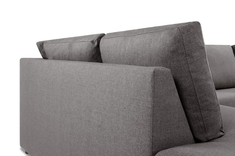 Crazy Limited Edition 4-sits Vänstervänd L-formad Djup Schäslongsoffa i Tyg - Grå - Möbler - Soffa - Divansoffor & schäslongsoffa - 4 sits soffa med divan