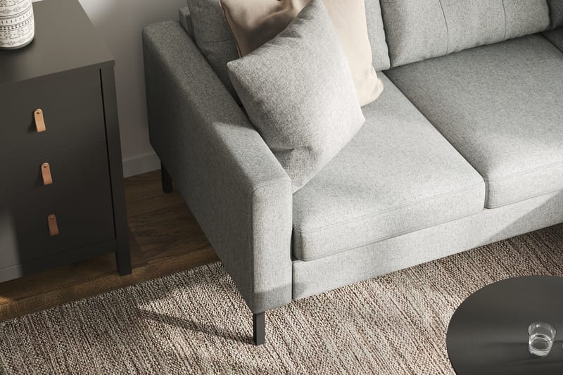 Frillestad 3-sits Högervänd L-formad Divansoffa i Tyg - Grå - Möbler - Soffa - Divansoffor & schäslongsoffa - 3 sits soffa med divan