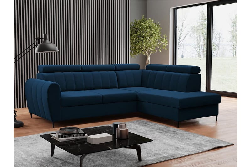 Hoffman Soffa med Schäslong 3-sits - Blå - Möbler - Soffa - Divansoffor & schäslongsoffa - 3 sits soffa med divan