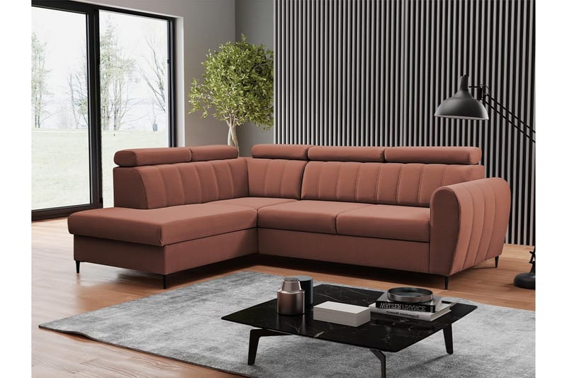 Hoffman Soffa med Schäslong 3-sits - Koppar - Möbler - Soffa - Divansoffor & schäslongsoffa - 3 sits soffa med divan
