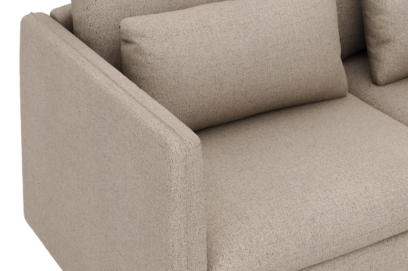 Lovis 3-sits Soffa med vändbar Divan i tyg - Beige - Möbler - Soffa - Divansoffor & schäslongsoffa - 3 sits soffa med divan