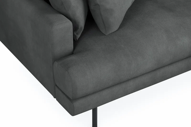 Menard 4-sits Högervänd L-formad Divansoffa i Manchester - Grå - Möbler - Soffa - Divansoffor & schäslongsoffa - 4 sits soffa med divan