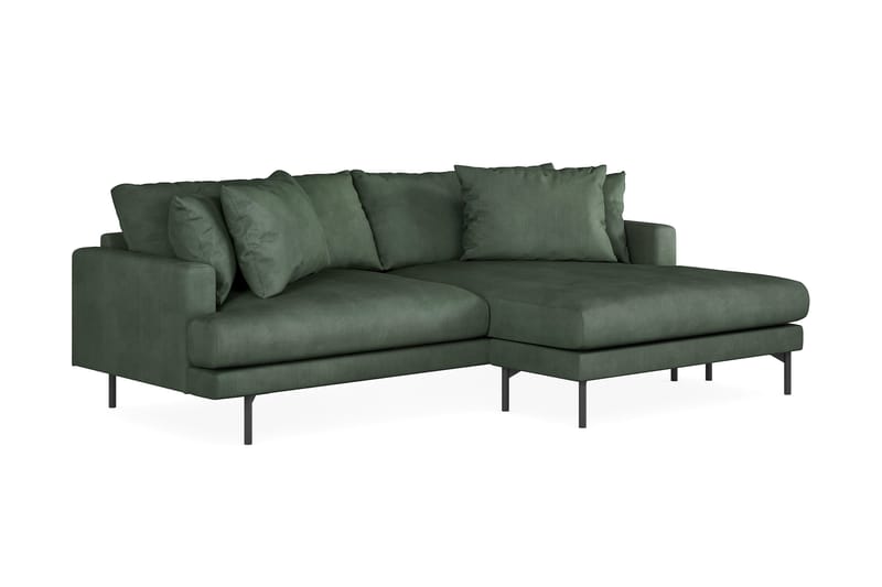 Menard 4-sits Högervänd L-formad Divansoffa i Manchester - Grön - Möbler - Soffa - Divansoffor & schäslongsoffa - 4 sits soffa med divan