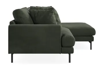 Menard 4-sits Högervänd L-formad Divansoffa i Manchester - Mörkgrön - Möbler - Soffa - Divansoffor & schäslongsoffa