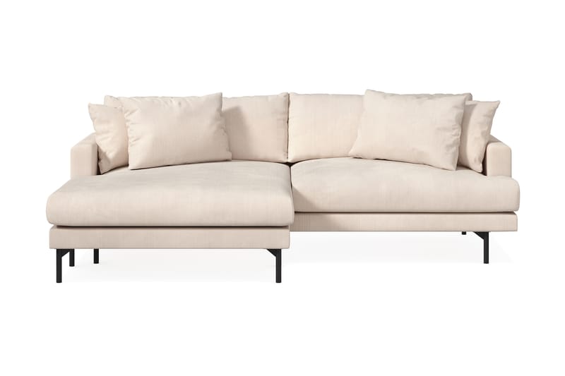 Menard 4-sits Vänstervänd L-formad Divansoffa i Manchester - Beige - Möbler - Soffa - Divansoffor & schäslongsoffa