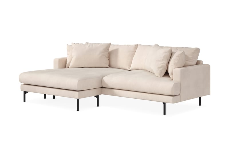 Menard 4-sits Vänstervänd L-formad Divansoffa i Manchester - Beige - Möbler - Soffa - Divansoffor & schäslongsoffa