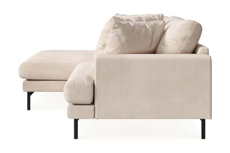 Menard 4-sits Vänstervänd L-formad Divansoffa i Manchester - Beige - Möbler - Soffa - Divansoffor & schäslongsoffa