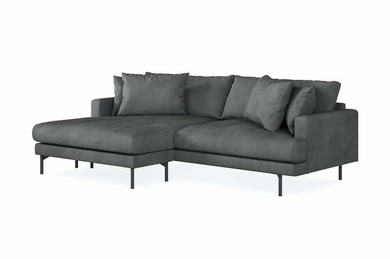 Menard 4-sits Vänstervänd L-formad Divansoffa i Manchester - Grå - Möbler - Soffa - Divansoffor & schäslongsoffa
