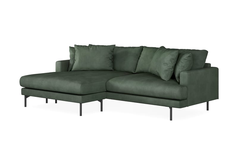 Menard 4-sits Vänstervänd L-formad Divansoffa i Manchester - Grön - Möbler - Soffa - Divansoffor & schäslongsoffa - 4 sits soffa med divan