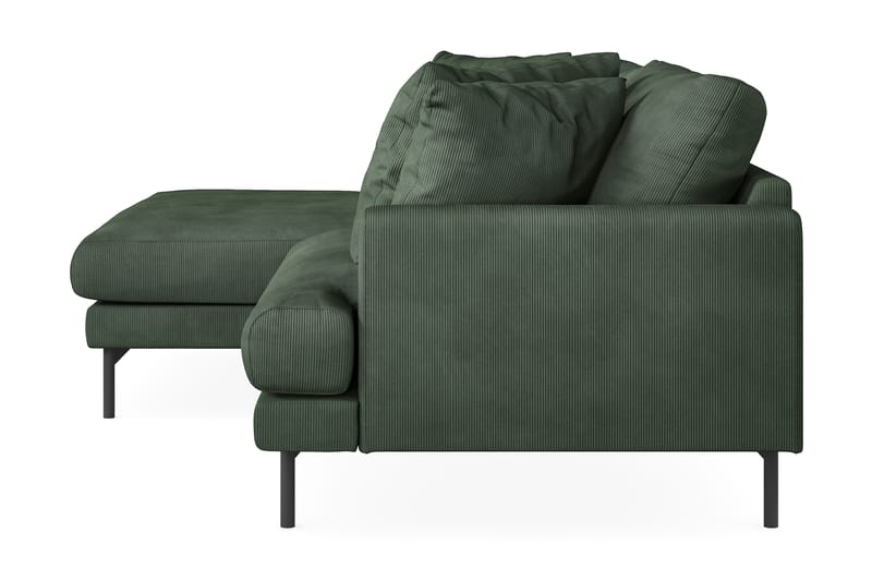 Menard 4-sits Vänstervänd L-formad Divansoffa i Manchester - Grön - Möbler - Soffa - Divansoffor & schäslongsoffa