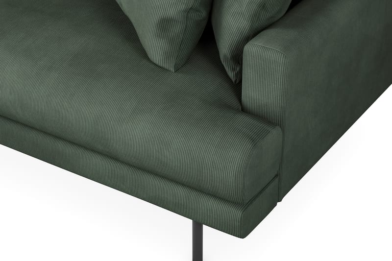 Menard 4-sits Vänstervänd L-formad Divansoffa i Manchester - Grön - Möbler - Soffa - Divansoffor & schäslongsoffa