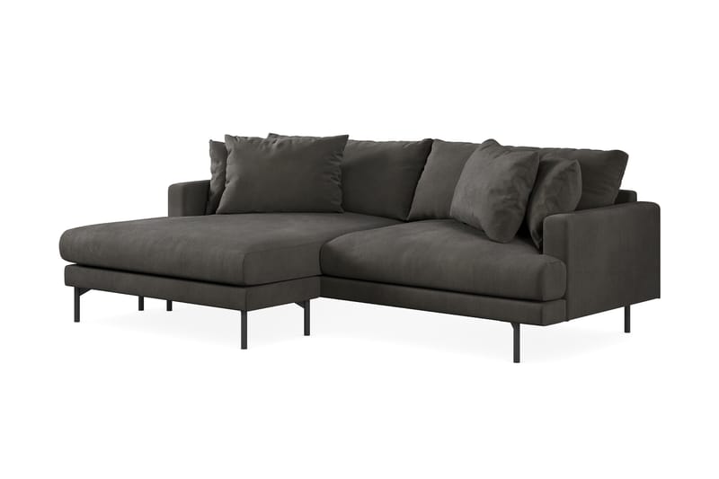 Menard 4-sits Vänstervänd L-formad Divansoffa i Manchester - Mörkgrå - Möbler - Soffa - Divansoffor & schäslongsoffa