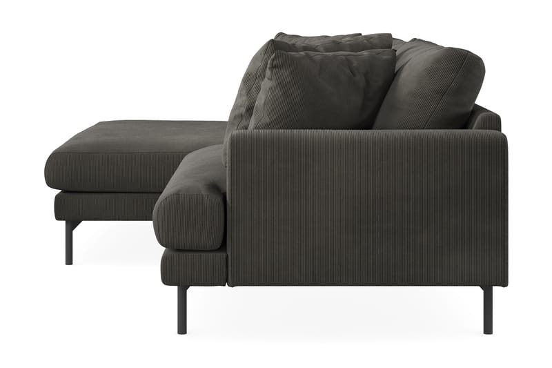 Menard 4-sits Vänstervänd L-formad Divansoffa i Manchester - Mörkgrå - Möbler - Soffa - Divansoffor & schäslongsoffa