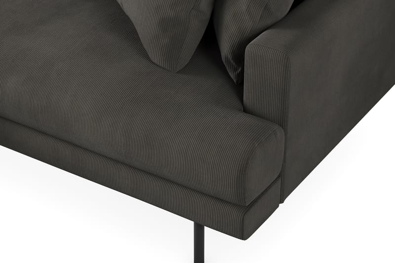 Menard 4-sits Vänstervänd L-formad Divansoffa i Manchester - Mörkgrå - Möbler - Soffa - Divansoffor & schäslongsoffa