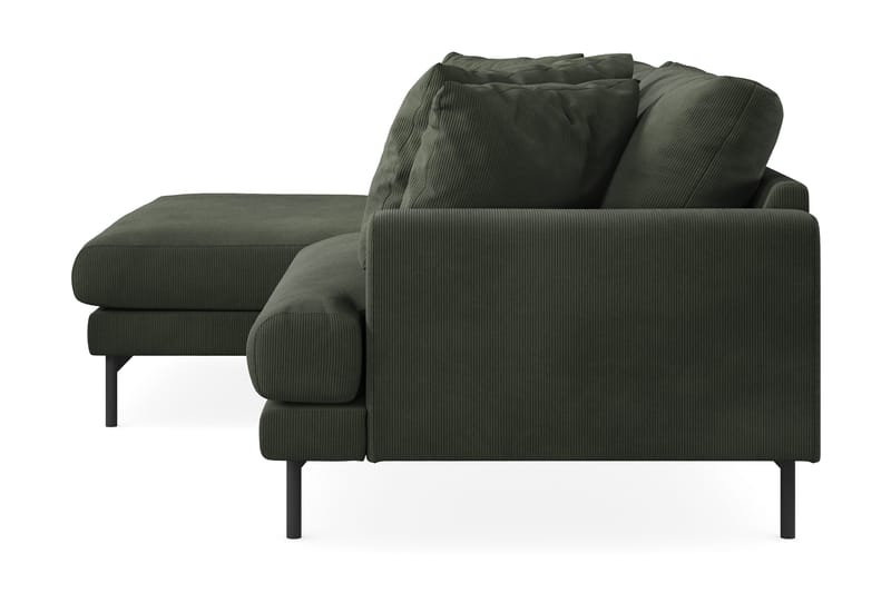 Menard 4-sits Vänstervänd L-formad Divansoffa i Manchester - Mörkgrön - Möbler - Soffa - Divansoffor & schäslongsoffa - 4 sits soffa med divan