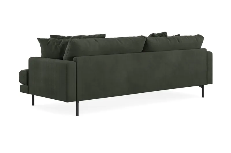Menard 4-sits Vänstervänd L-formad Divansoffa i Manchester - Mörkgrön - Möbler - Soffa - Divansoffor & schäslongsoffa - 4 sits soffa med divan