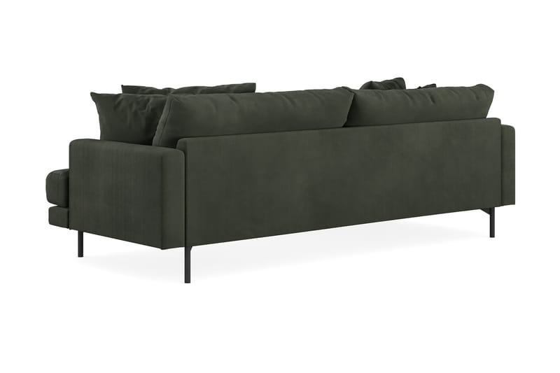 Menard 4-sits Vänstervänd L-formad Divansoffa i Manchester - Mörkgrön - Möbler - Soffa - Divansoffor & schäslongsoffa