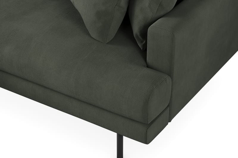 Menard 4-sits Vänstervänd L-formad Divansoffa i Manchester - Mörkgrön - Möbler - Soffa - Divansoffor & schäslongsoffa