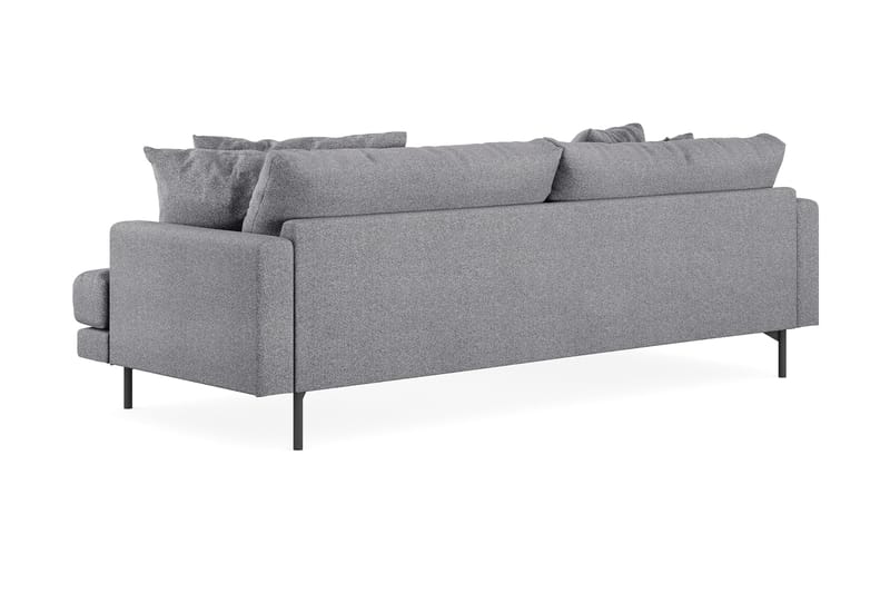 Menard 4-sits Vänstervänd L-formad Divansoffa i Tyg - Grå - Möbler - Soffa - Divansoffor & schäslongsoffa - 4 sits soffa med divan