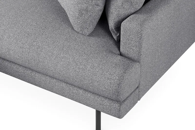 Menard 4-sits Vänstervänd L-formad Divansoffa i Tyg - Grå - Möbler - Soffa - Divansoffor & schäslongsoffa - 4 sits soffa med divan