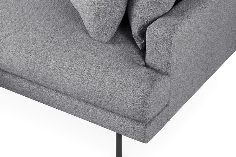 Menard 4-sits Vänstervänd L-formad Divansoffa i Tyg - Grå - Möbler - Soffa - Divansoffor & schäslongsoffa - 4 sits soffa med divan