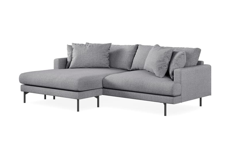 Menard 4-sits Vänstervänd L-formad Divansoffa i Tyg - Grå - Möbler - Soffa - Divansoffor & schäslongsoffa