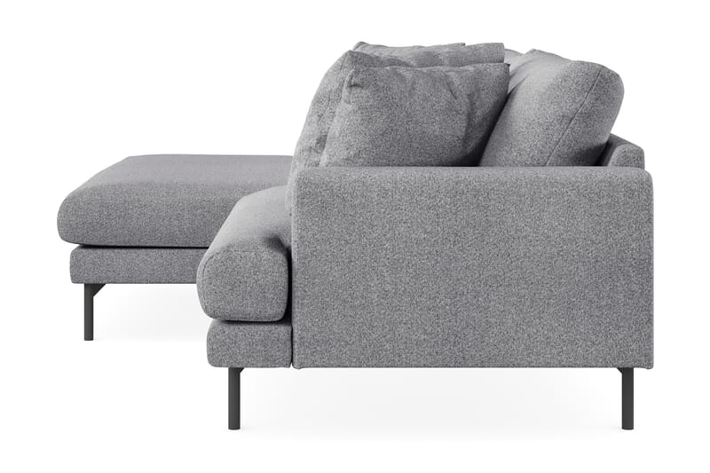 Menard 4-sits Vänstervänd L-formad Divansoffa i Tyg - Grå - Möbler - Soffa - Divansoffor & schäslongsoffa