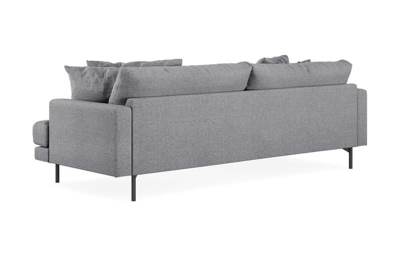 Menard 4-sits Vänstervänd L-formad Divansoffa i Tyg - Grå - Möbler - Soffa - Divansoffor & schäslongsoffa
