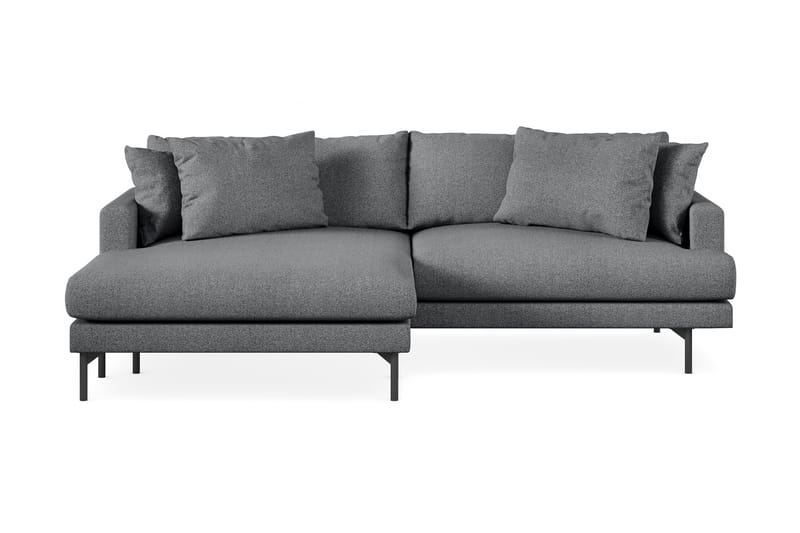 Menard 4-sits Vänstervänd L-formad Divansoffa i Tyg - Mörkgrå - Möbler - Soffa - Divansoffor & schäslongsoffa