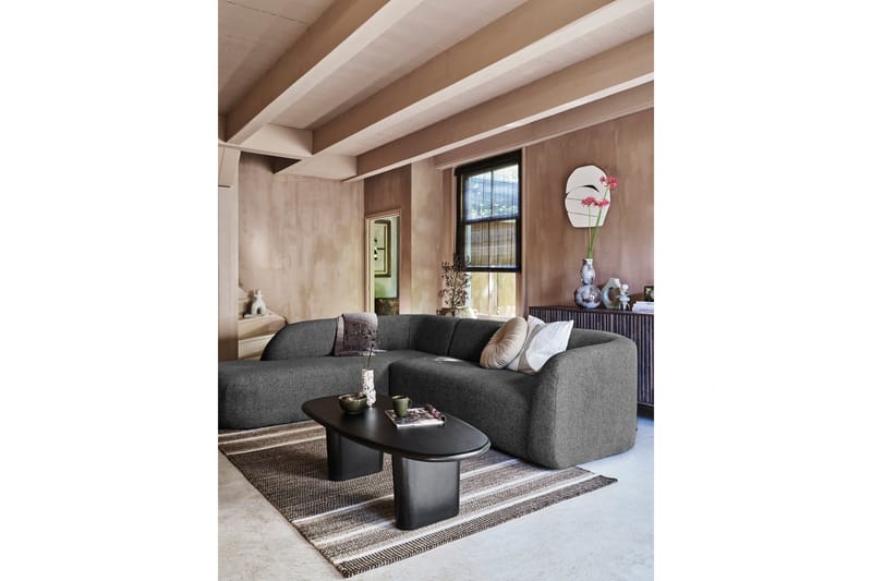 Mooli Soffa med Schäslong 3-sits - Grå/Svart - Möbler - Soffa - Divansoffor & schäslongsoffa - 3 sits soffa med divan