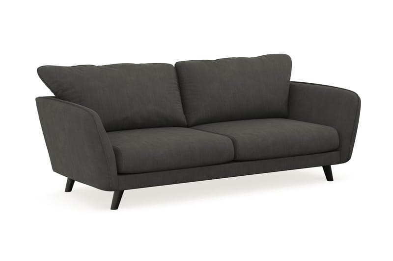 Trend Lyx 3-sits Manchestersoffa - Mörkgrå - Möbler - Soffa - Divansoffor & schäslongsoffa