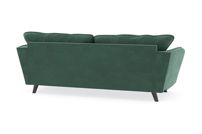 Trend Lyx 3-sits Sammetssoffa - Mörkgrön - Möbler - Soffa - Divansoffor & schäslongsoffa - 3 sits soffa med divan