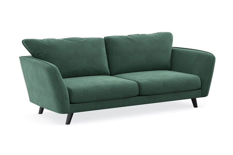 Trend Lyx 3-sits Sammetssoffa - Mörkgrön - Möbler - Soffa - Divansoffor & schäslongsoffa - 3 sits soffa med divan