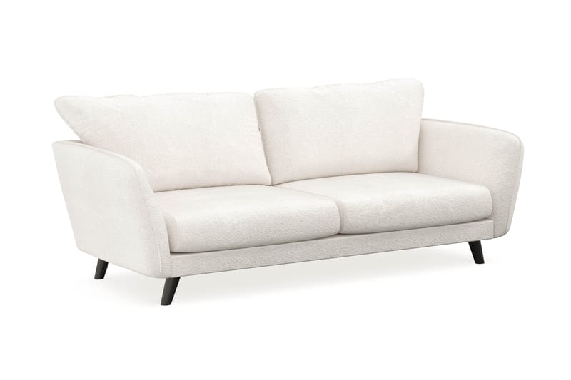 Trend Lyx 3-sits Soffa i Bouclé - Vit - Möbler - Soffa - Divansoffor & schäslongsoffa