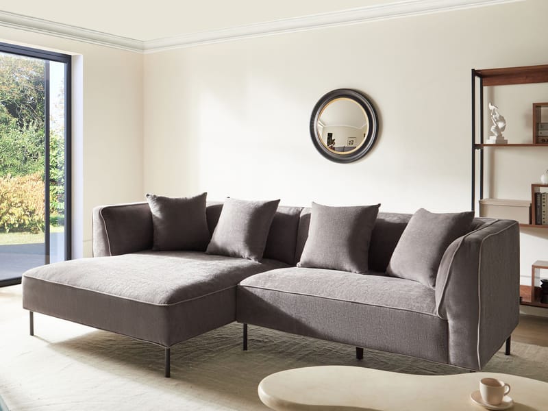 3-sits soffa Sater Högervänd - Taupe - Möbler - Soffa - Divansoffor & schäslongsoffa