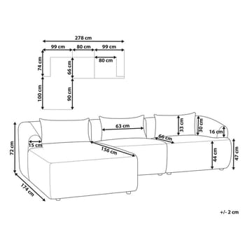 3-sits soffa Svansele - Vit/Högervänd - Möbler - Soffa - Hörnsoffa