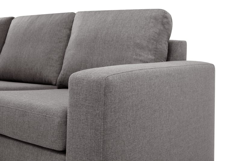 Crazy Limited Edition 4-sits Vänstervänd L-formad Djup Schäslongsoffa i Tyg - Grå - Möbler - Soffa - Divansoffor & schäslongsoffa - 4 sits soffa med divan